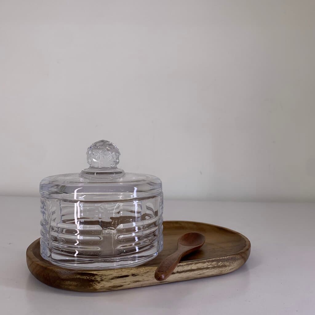 Glass Sugar Bowl Set