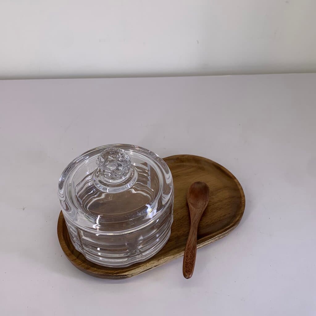 Glass Sugar Bowl Set 2