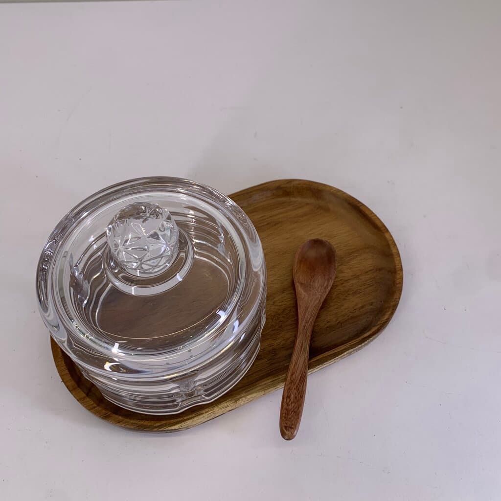 Glass Sugar Bowl Set 3