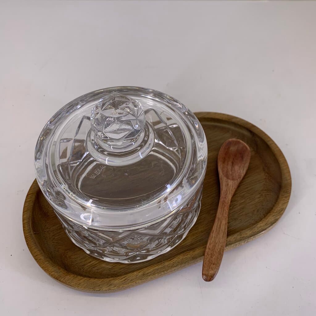 Glass Sugar Bowl Set 3