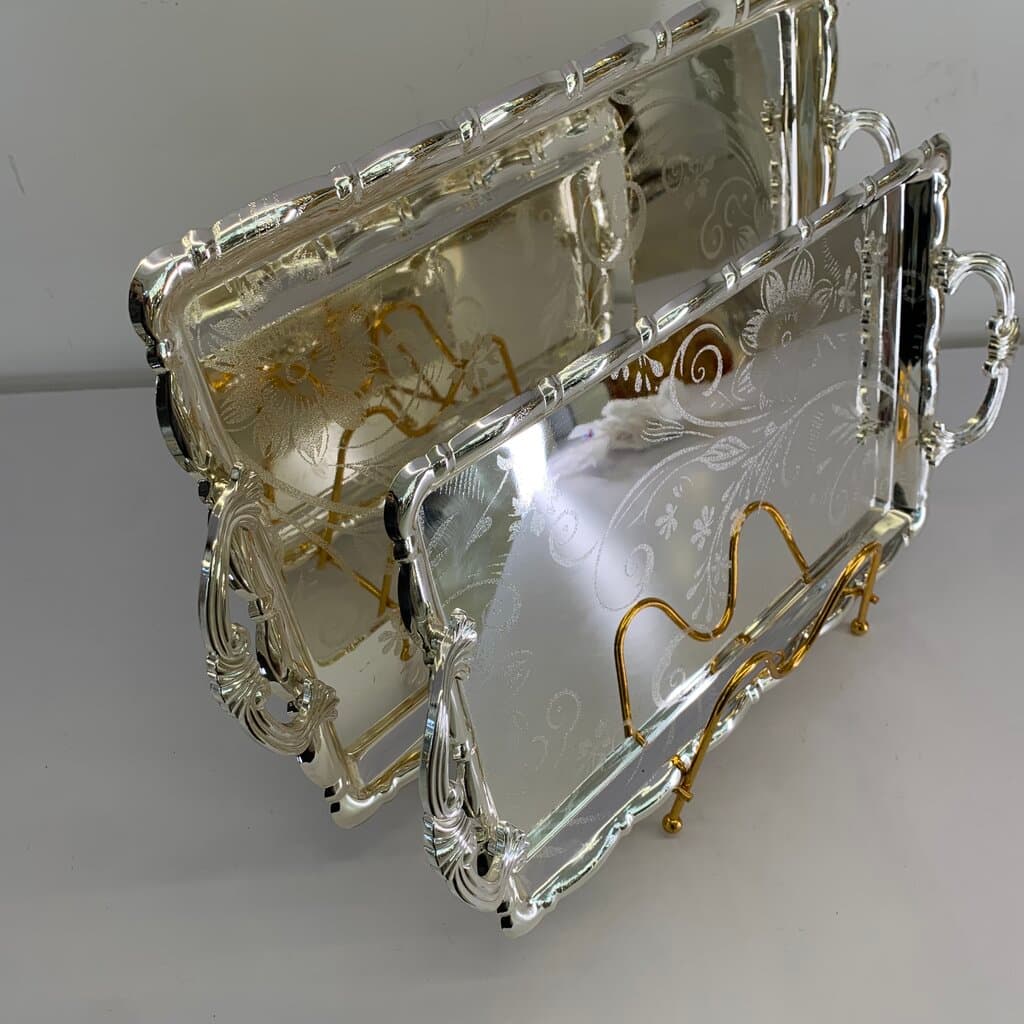 Serving Tray Set - Silver 2