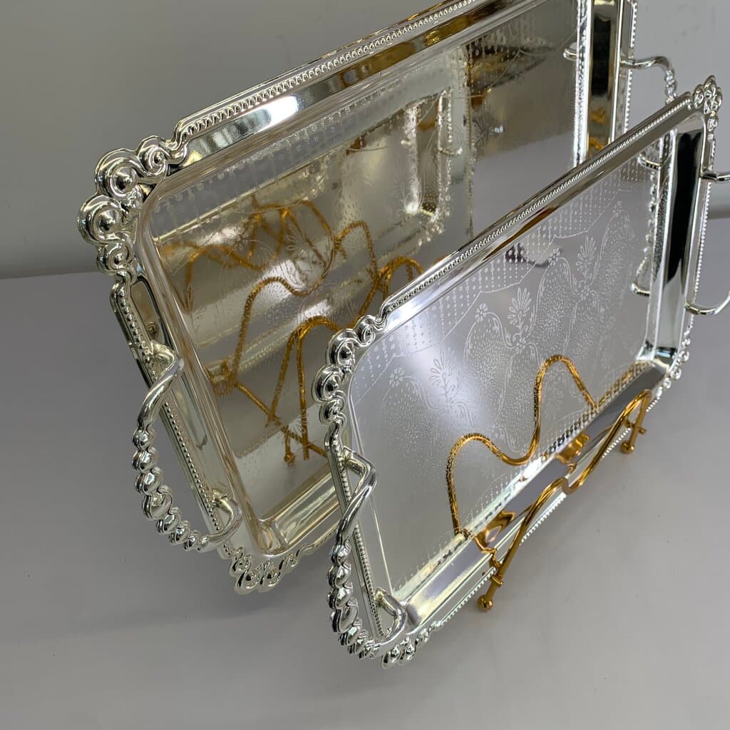 Serving Tray Set - Silver 4
