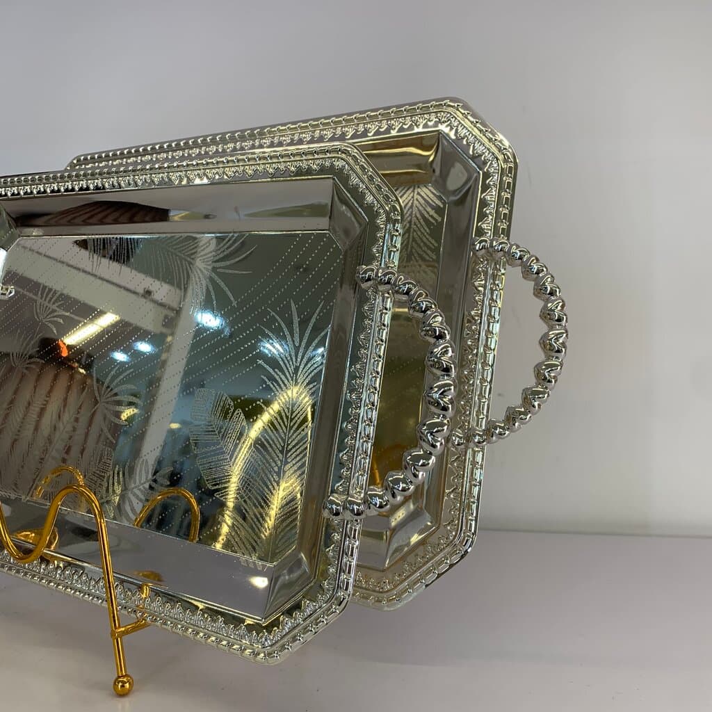 Serving Tray Set - Silver 2