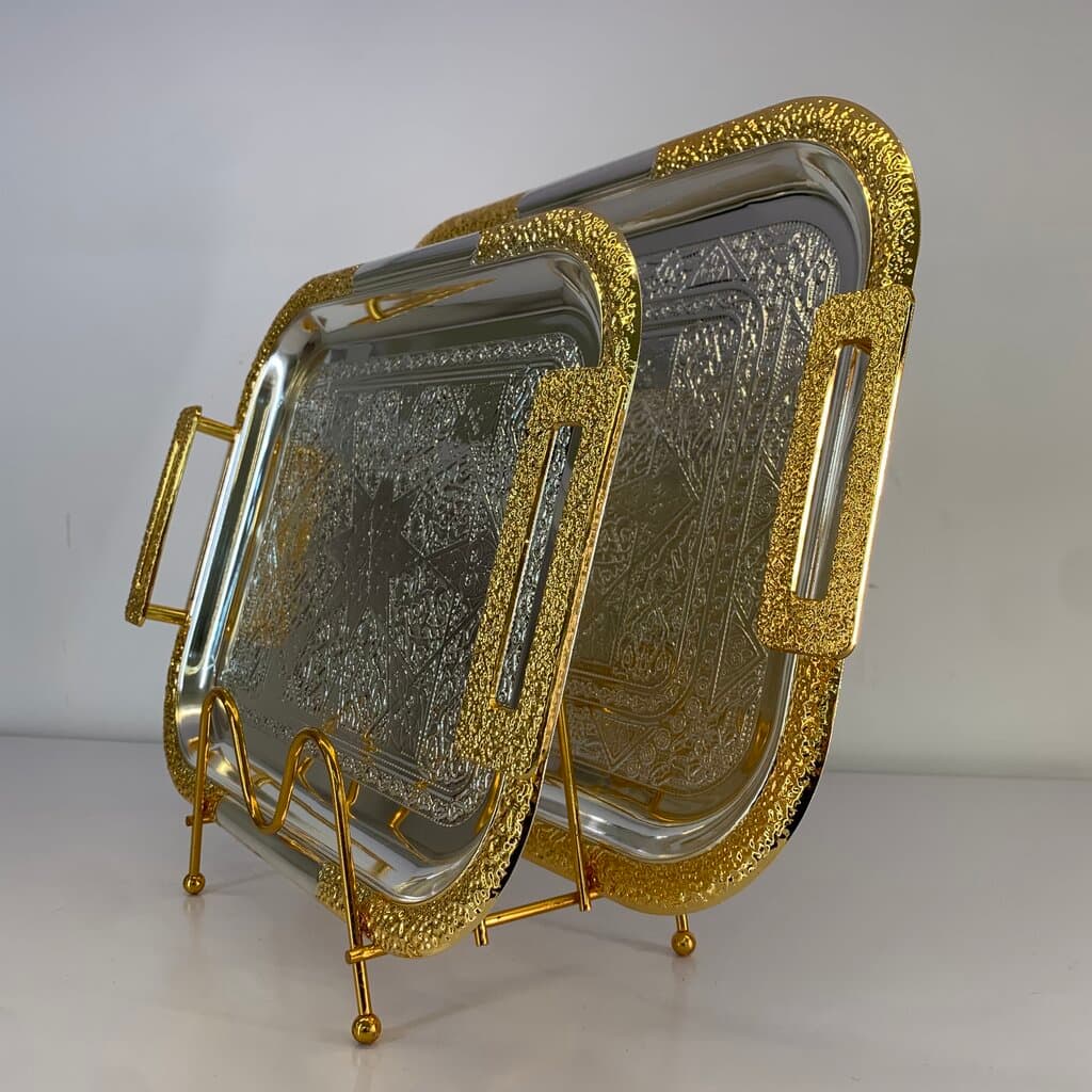 Serving Tray Set - Silver 2