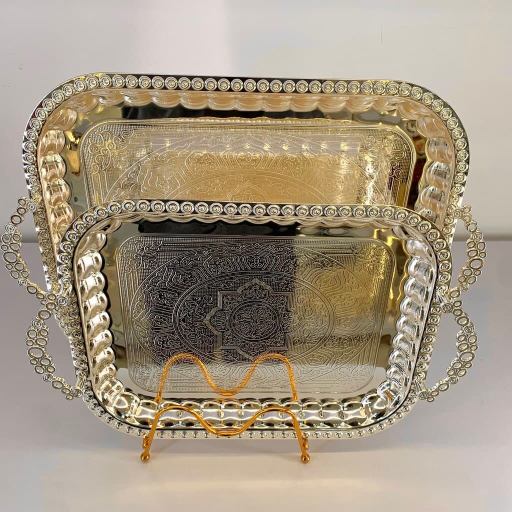 Serving Tray Set - Silver