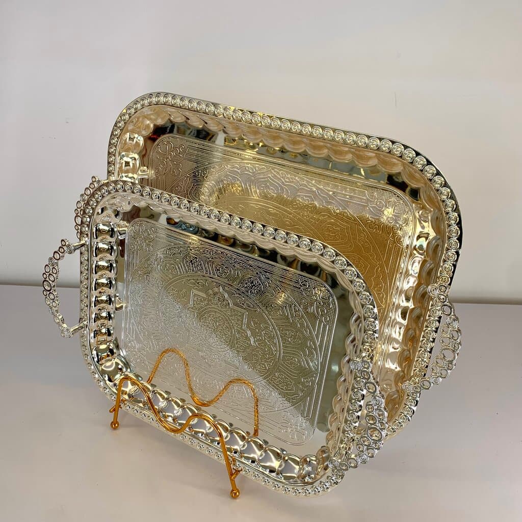 Serving Tray Set - Silver 2