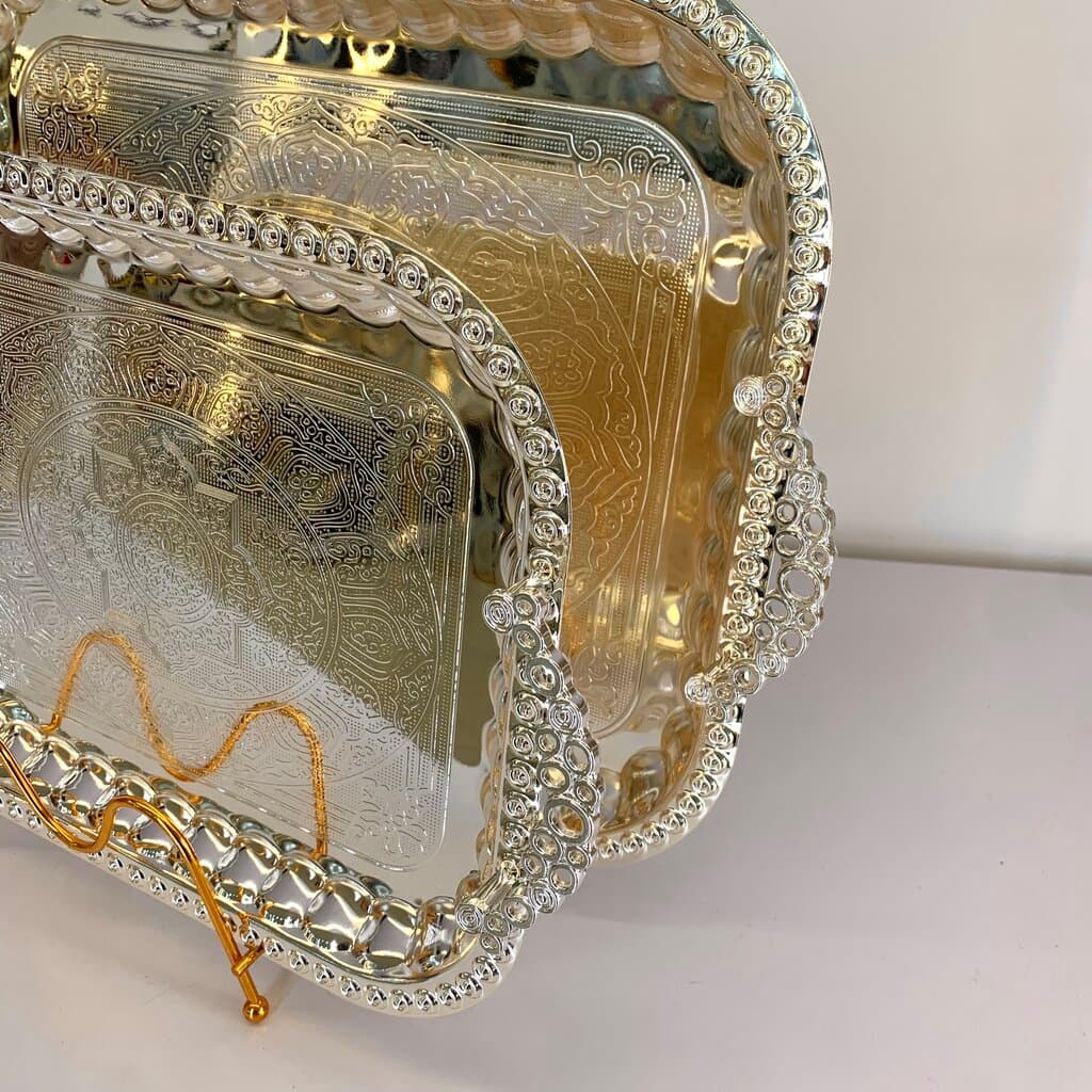 Serving Tray Set - Silver 3