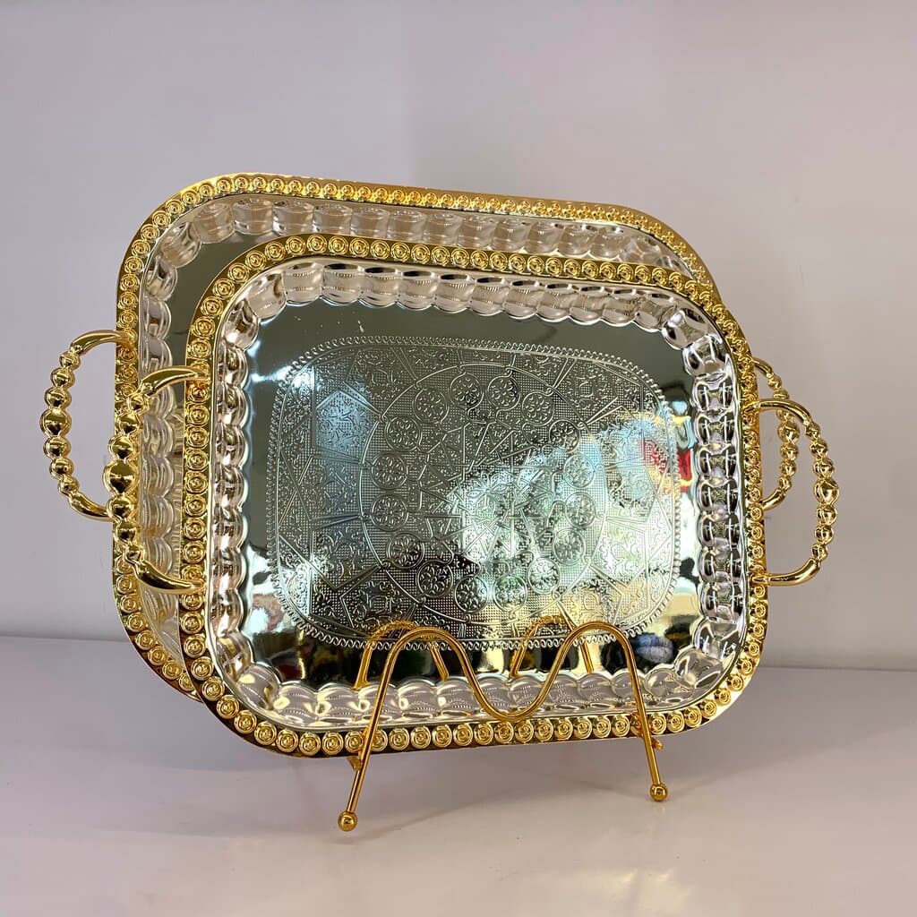 Serving Tray Set - Silver