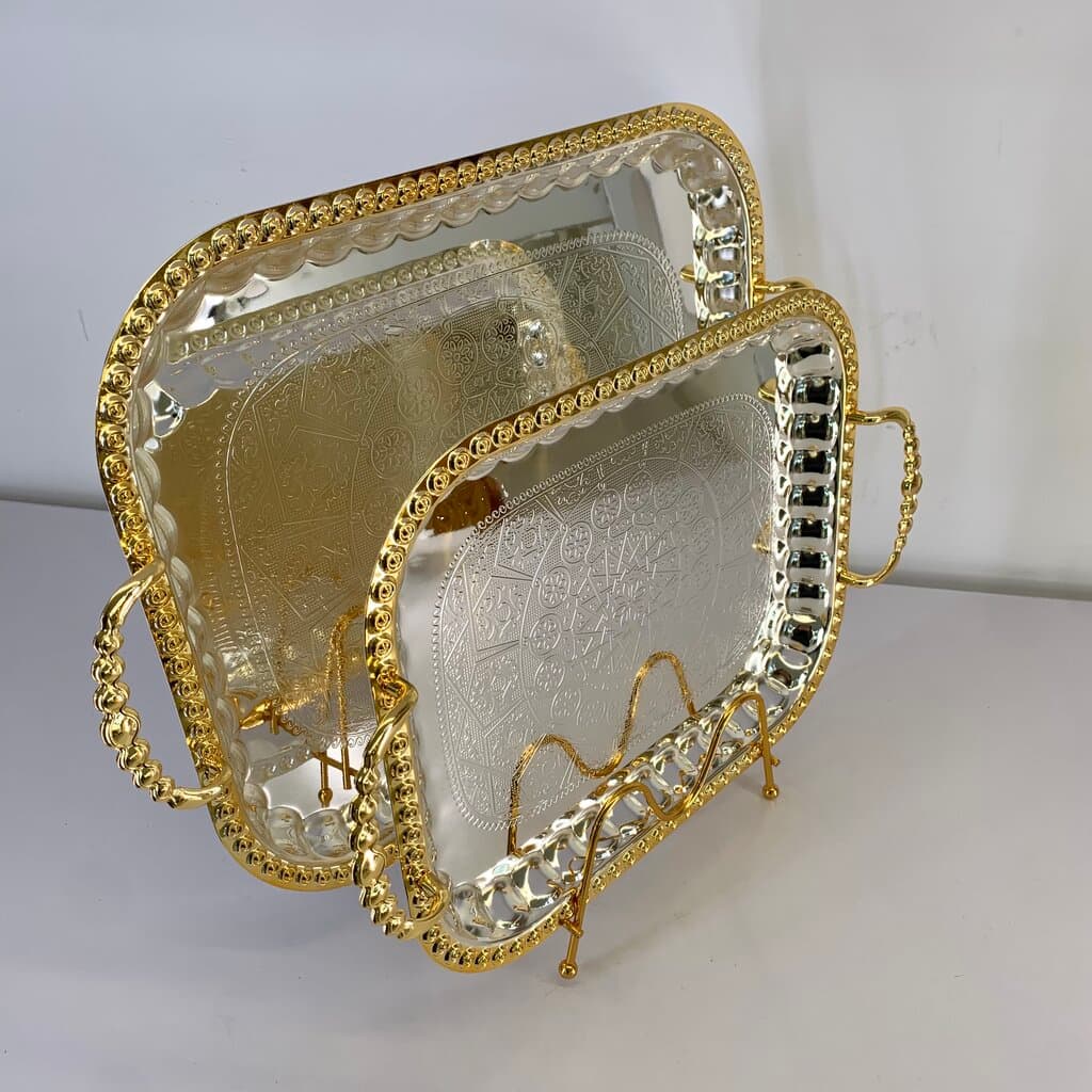 Serving Tray Set - Silver 2