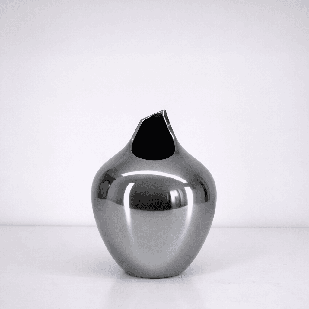 Decorative Metal Vase - C-11004 - Silver 2