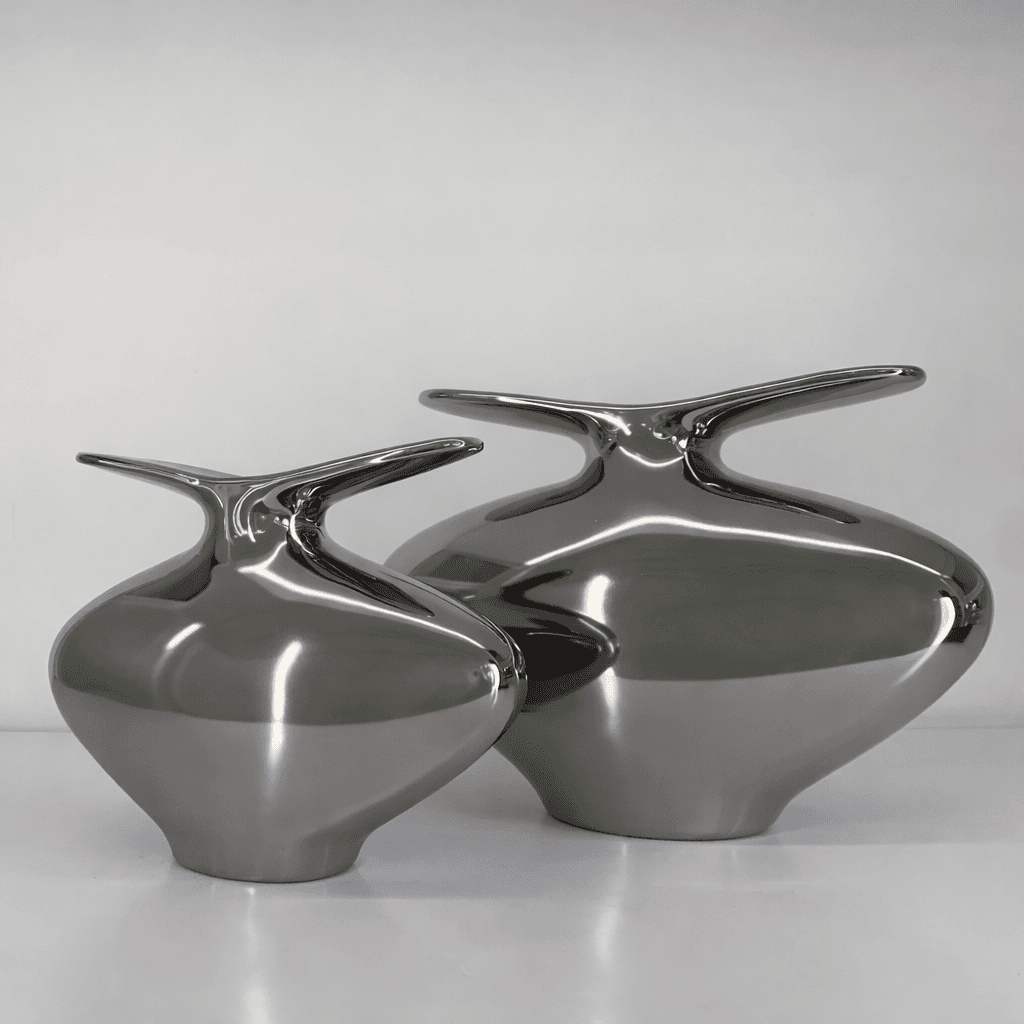 Metal Decorative Centerpiece Bowl - Silver ( S )