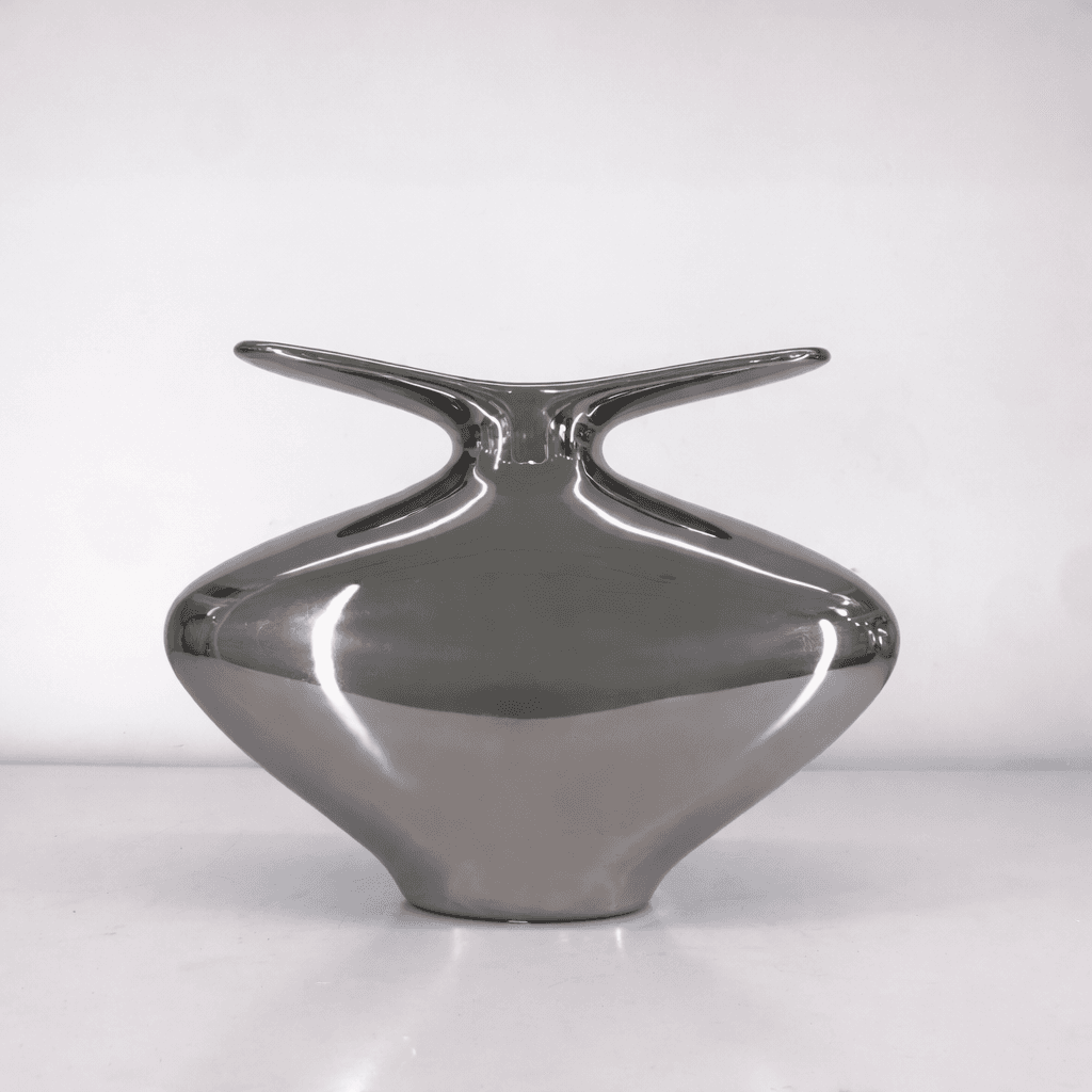 Metal Decorative Centerpiece Bowl - Silver ( S ) 2