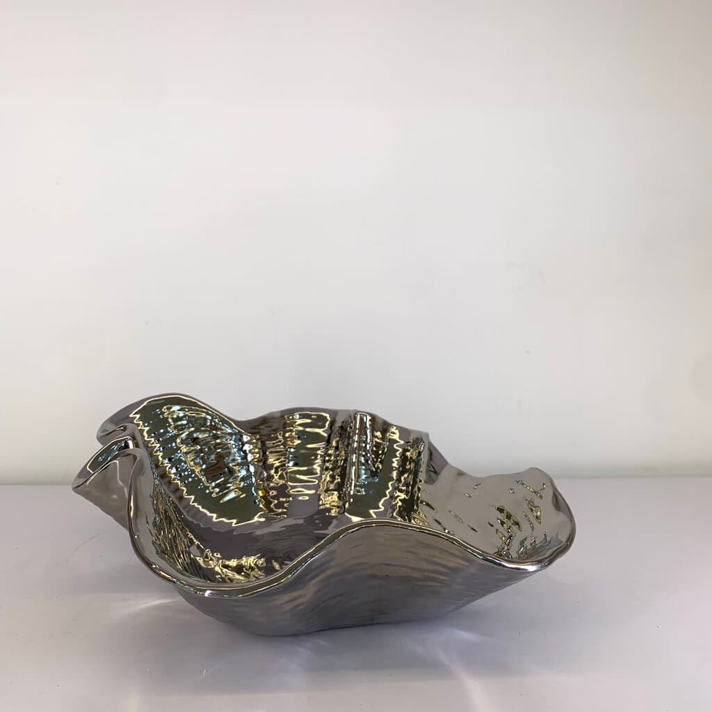 Decorative Metal Bowl - C-11018 - Silver 2