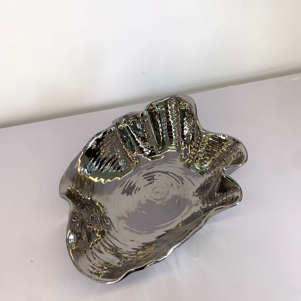 Decorative Metal Bowl - C-11018 - Silver 4