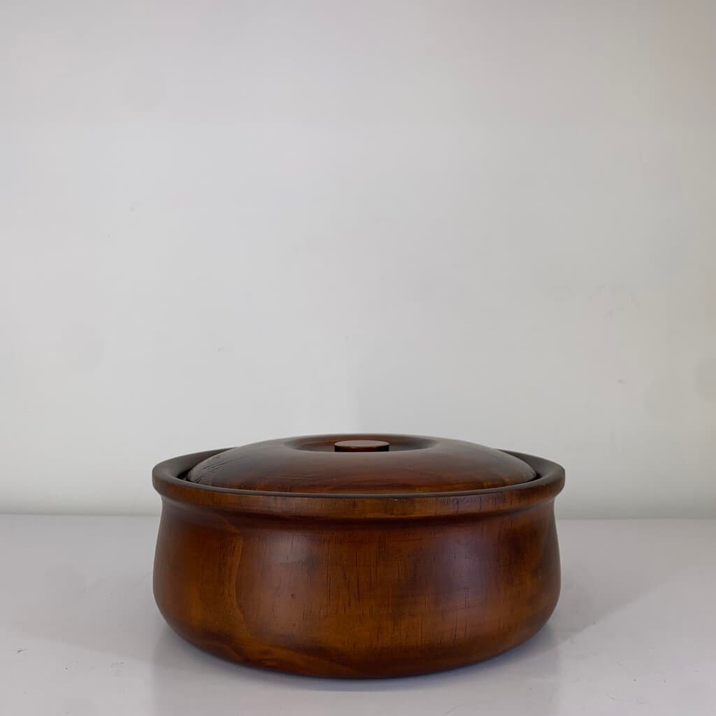 Wooden Pot - Dark Brown (L)