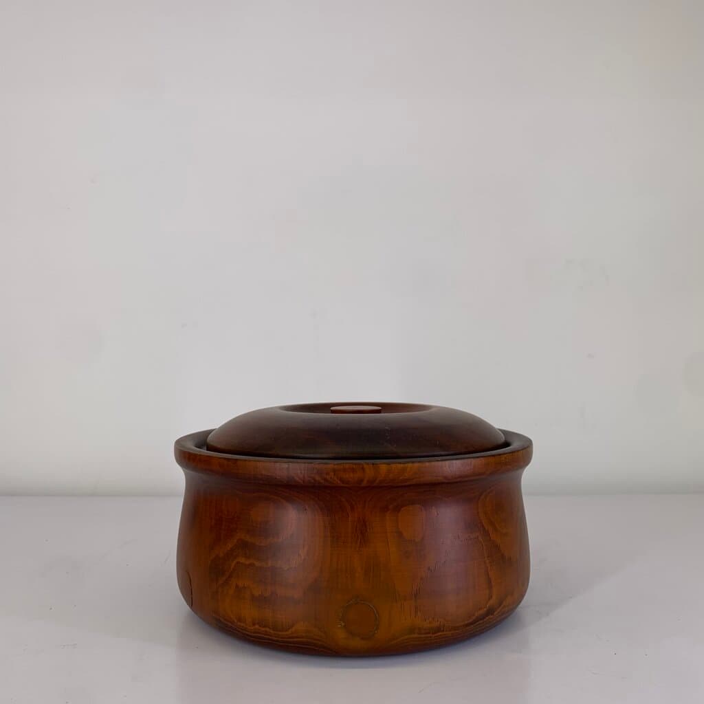 Wooden Pot - Dark Brown (S)