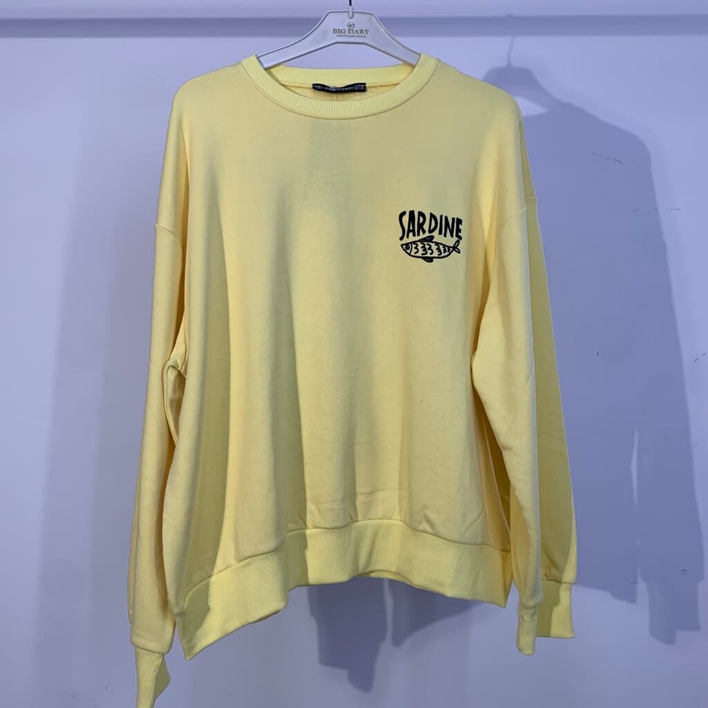 Pink Power Women's Cotton Sweater - Yellow (S)