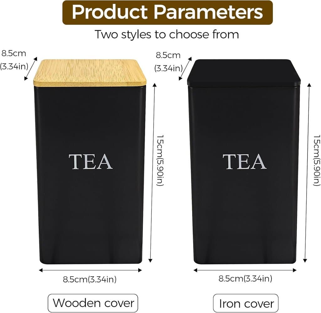 3PCS Tea Coffee Sugar Canisters 6
