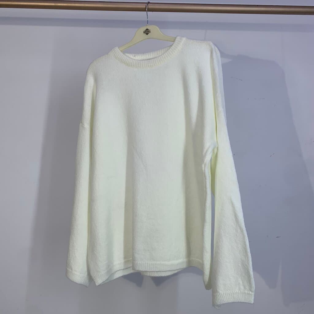 Cazibe Women's Wool Sweater - White