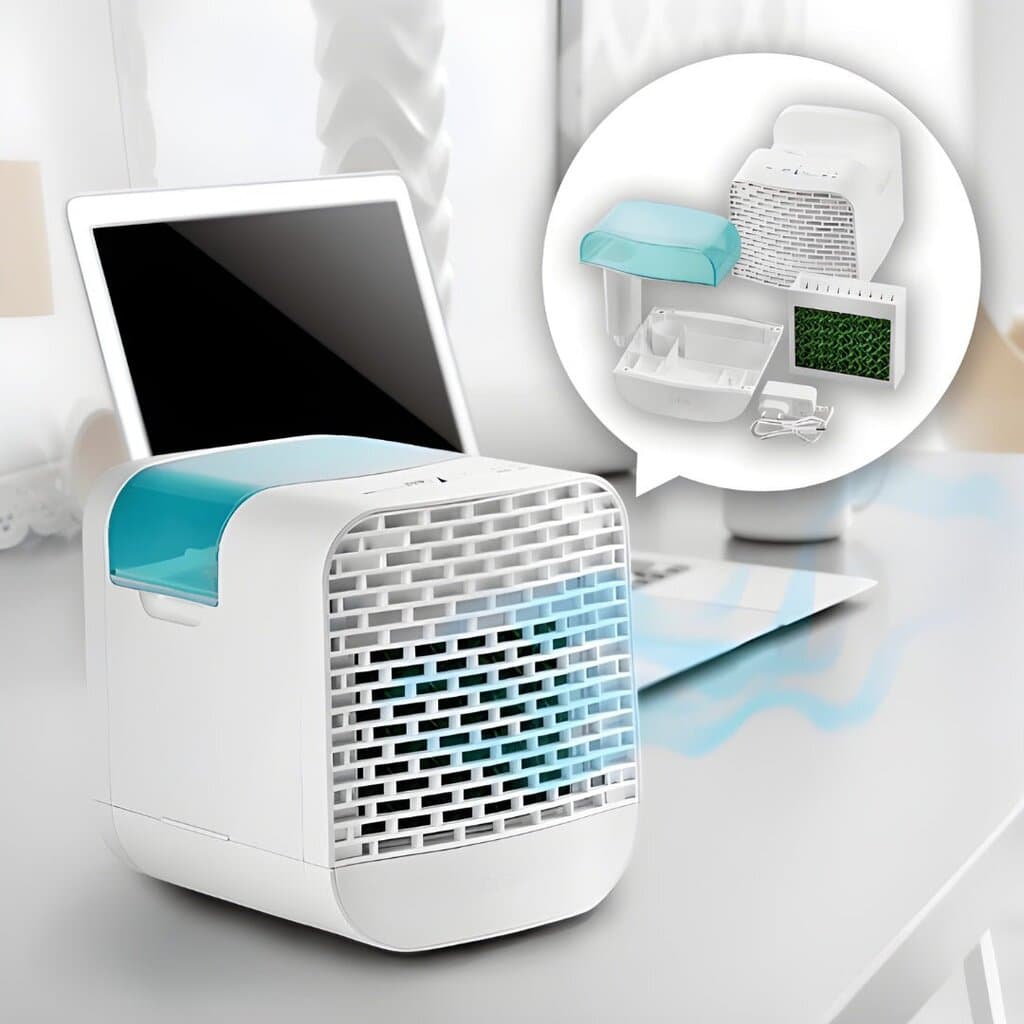 QUIGG Mini Air Conditioner with LED - Black 3