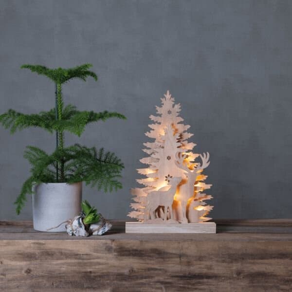 Wooden LED Christmas decoration 3