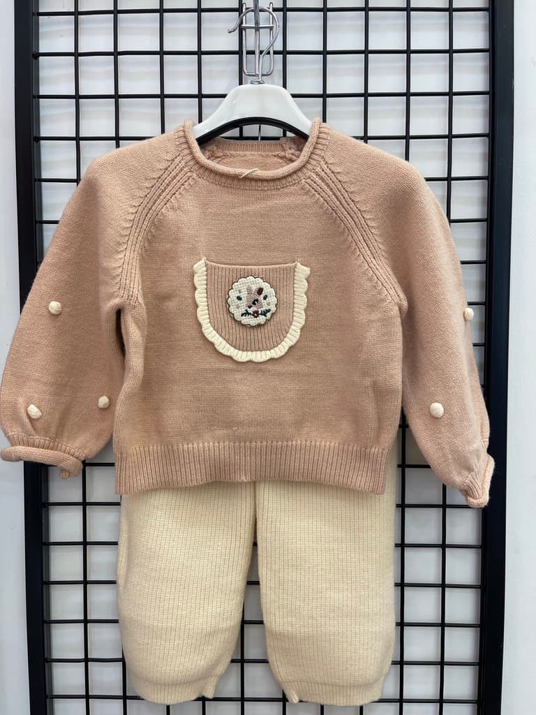 Beyram Girl's Wool Set - Pink (1 Year)