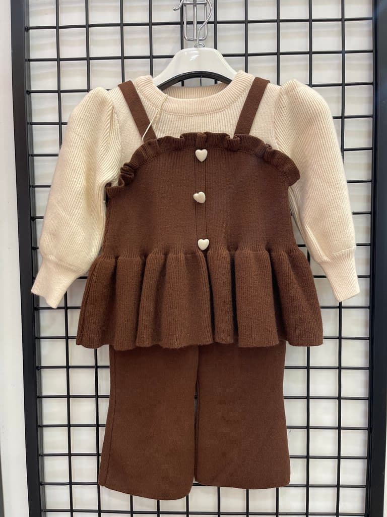 Beyram Girls Wool Outfit Set - Brown (1 Year)