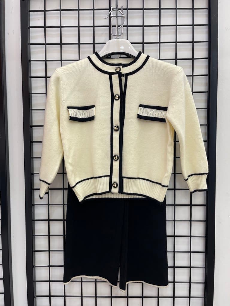 Beyram Girl's Cotton Jacket & Pants Set - Off White (1 Year)