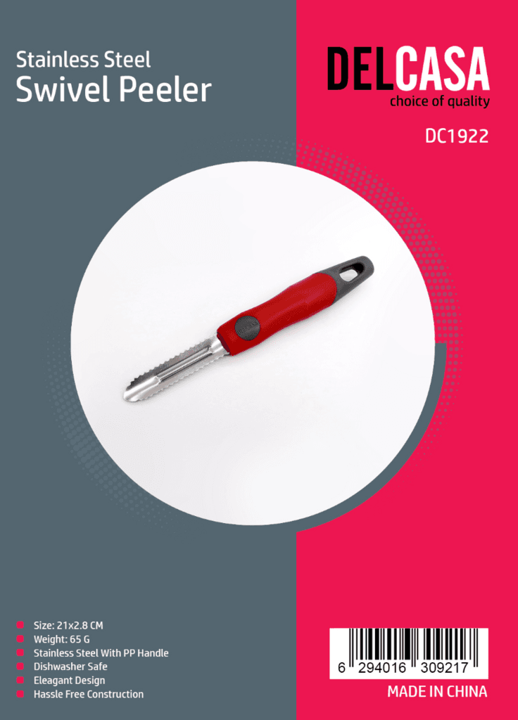 Delcasa Stainless Steel Swivel Peeler - DC1922 3