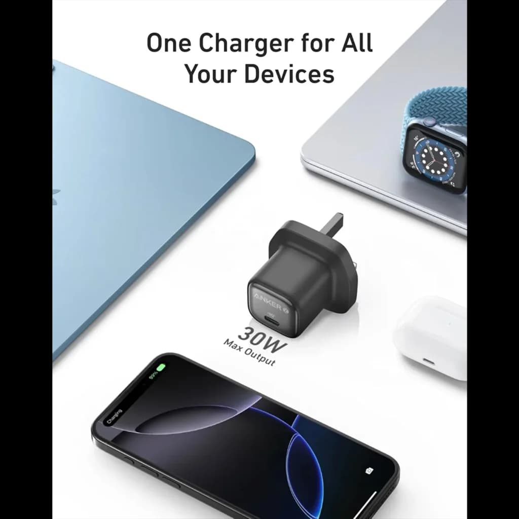 Anker Zolo 30W Compact USB C GaN Charger A2698k21 5