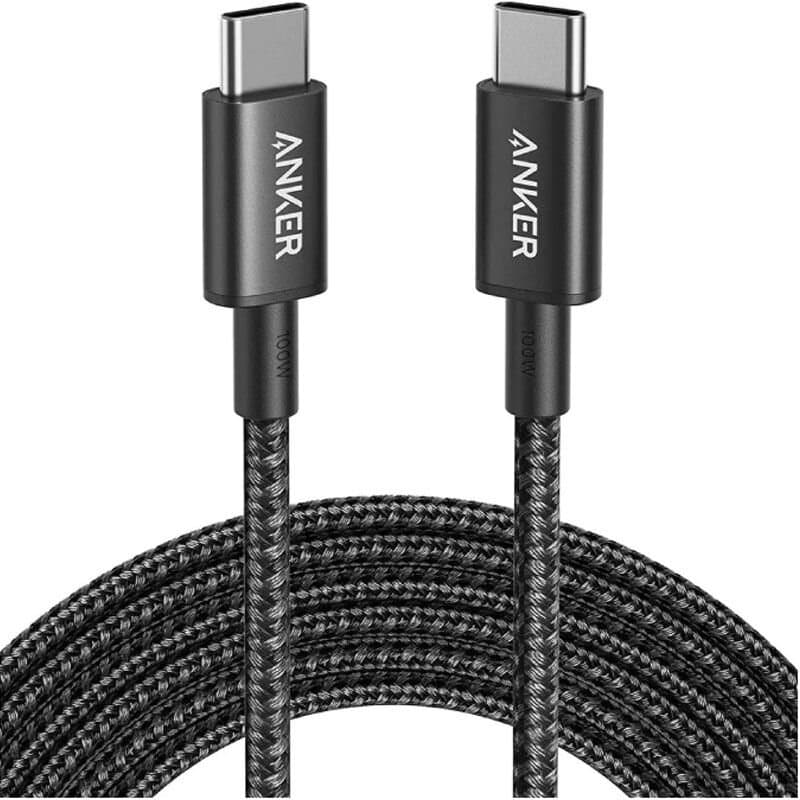 Anker A8753H11 Type-C to Type-C Cable, 1.8m, 60W Fast Charging - Black