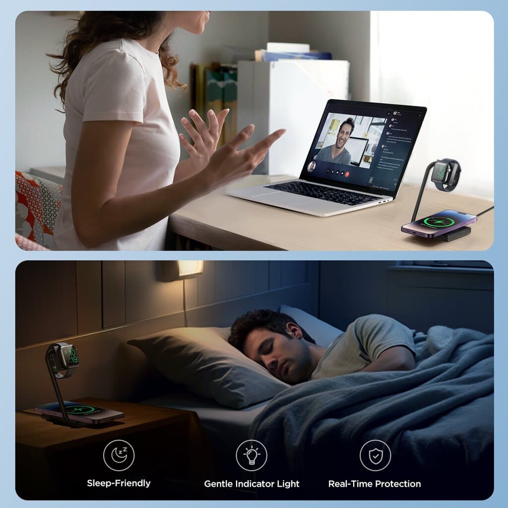 Joyroom 2-in-1 Foldable Wireless Charger - JR-WQN05 6