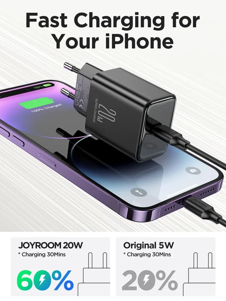 Joyroom PD 20W Single-Port Charger + Cable JR-TCF06 4