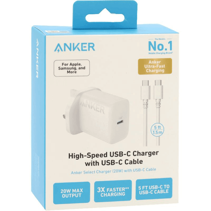 Anker Charger 20W with USB-C Cable