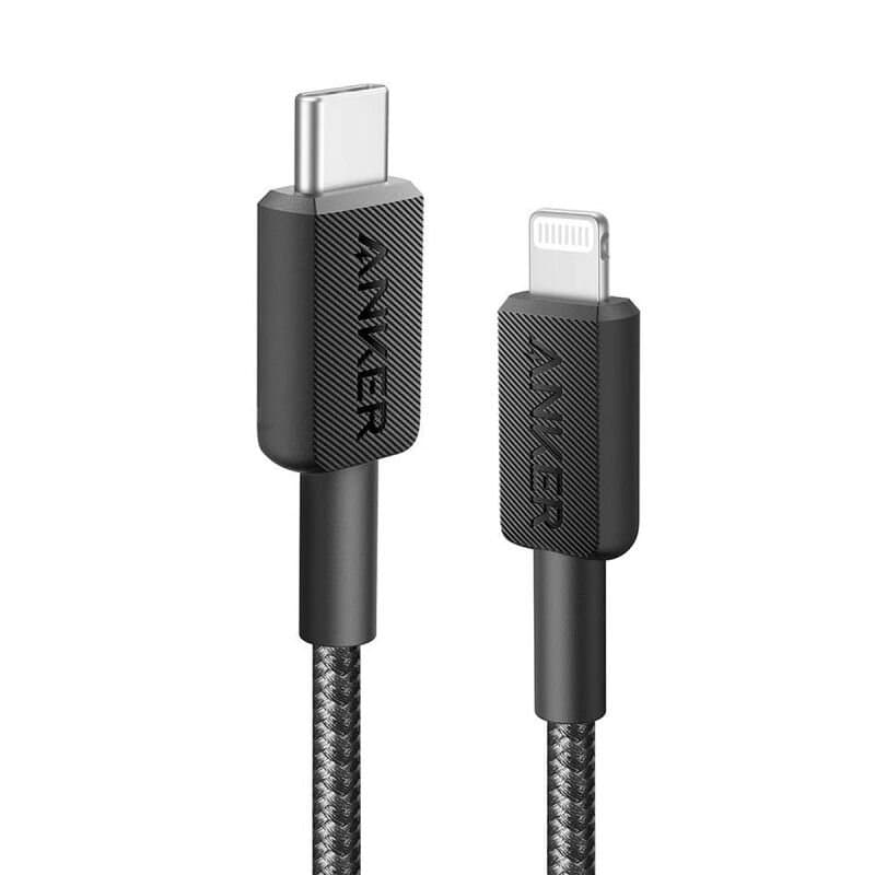 Anker 322 USB-C to Lightning Cable 3ft Braided - Black