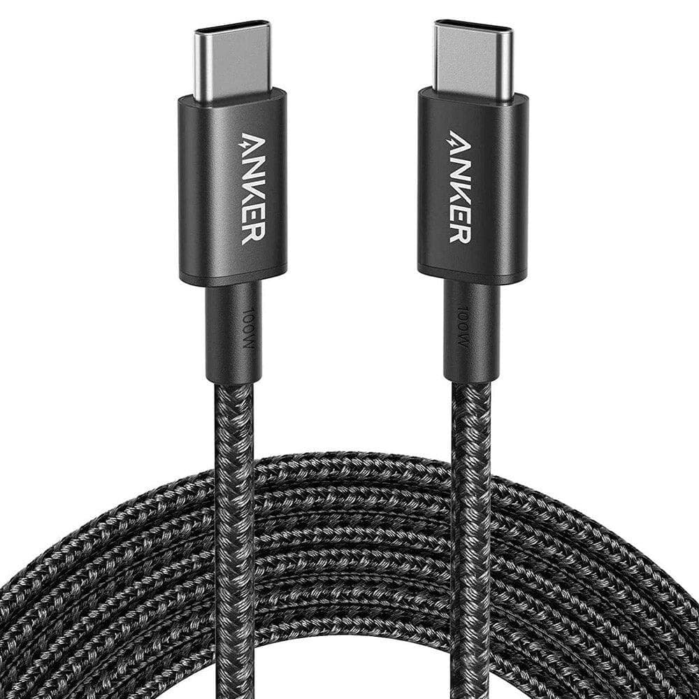 Anker New Nylon USB-C to USB-C Cable 6ft 60W Braided - Black