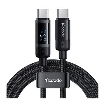 کێبڵی داتای Mcdodo USB-C بۆ USB-C توانای ٦٠ وات، درێژی ١.٢ مەتر