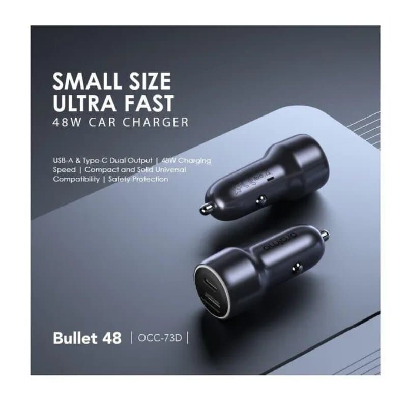 Oraimo Bullet 48W Car Charger - Dark Chrome 2