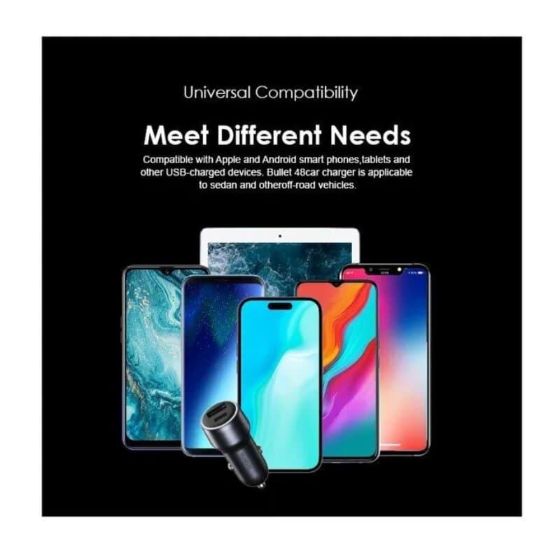 Oraimo Bullet 48W Car Charger - Dark Chrome 6