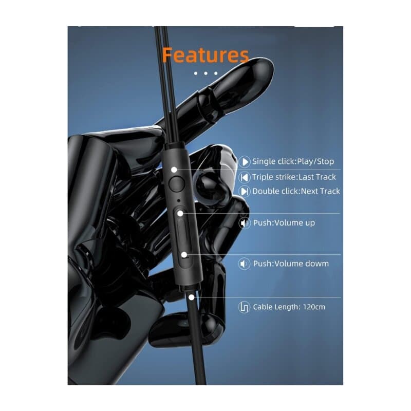 MAS CARNEY Stereo Earphone for Type-c - Black 5