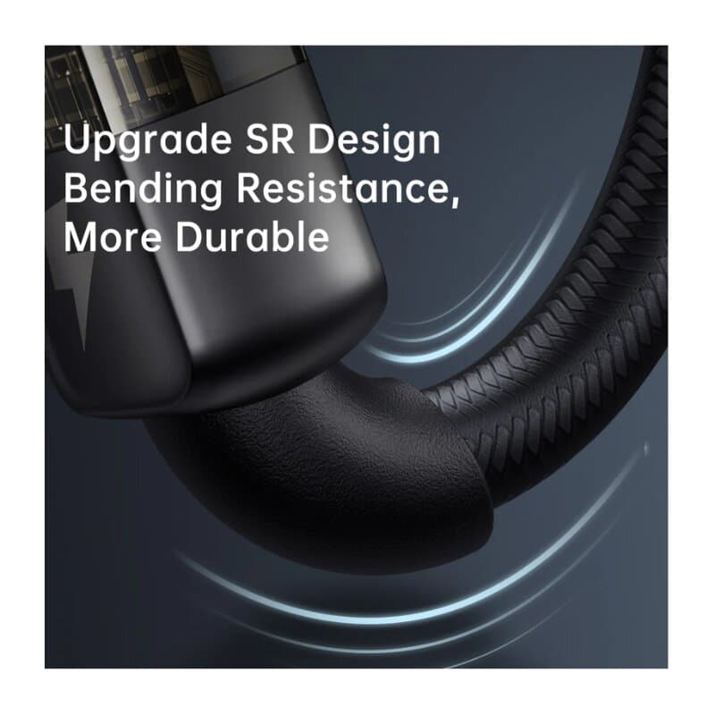 Mcdodo Type-C to LTG Transparent Data Cable 1.2m 36W - Black 4