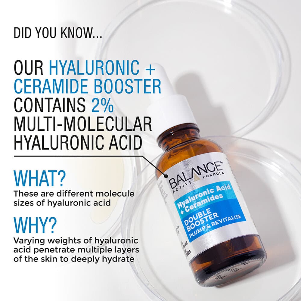 Balance Active Formula 2% Hyaluronic Acid + 3% Ceramide Complex Double Booster Serum - 30ml 2