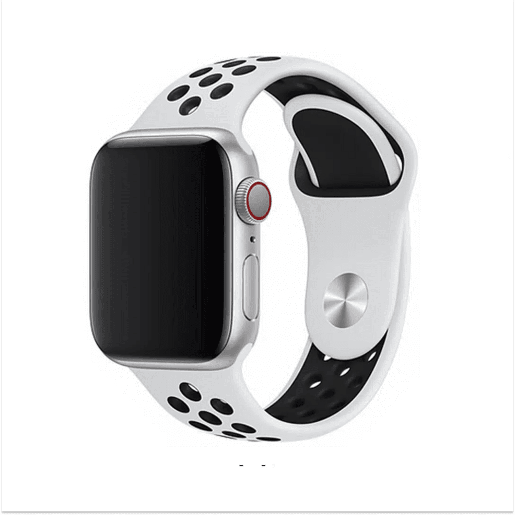 DEVIA Deluxe Series Sport2 Watch Band for Apple Watch – White, Silicone, Breathable - 38/40/41mm 1