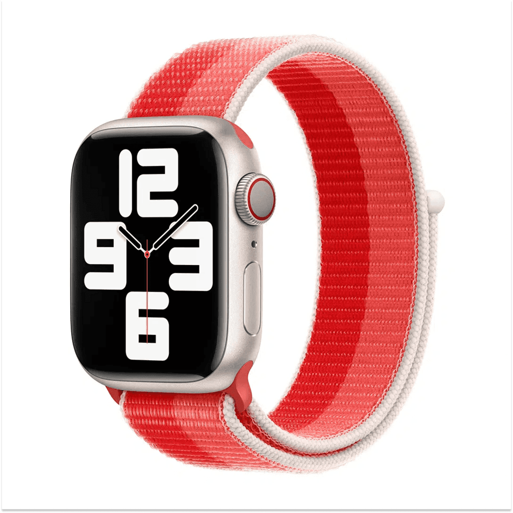 DEVIA iWatch 38|40|41mm Nylon Braided Adjustable Two-Tone Watch Loop - Peony - 42/44/45/46/49mm 1