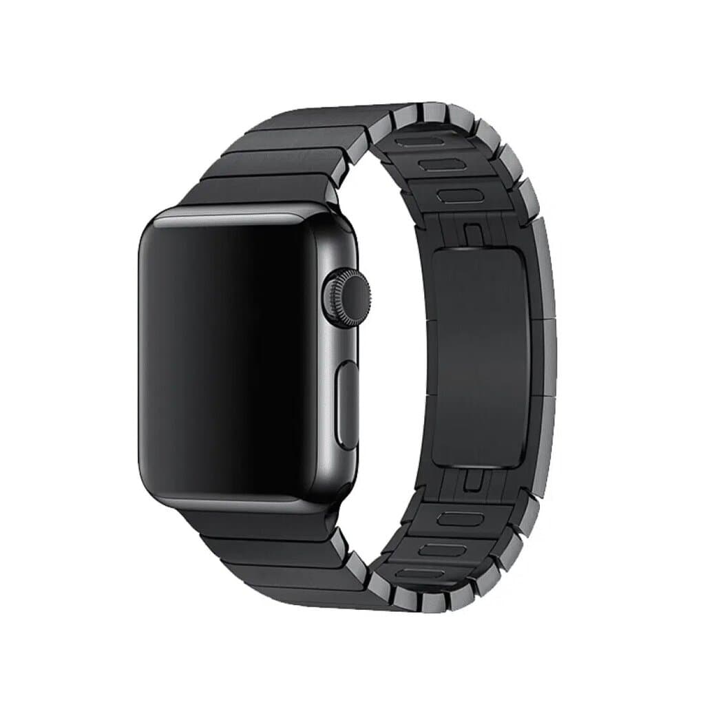 DEVIA Elegant Series Link Bracelet for Apple Watch – Space Black, Premium Style &amp; Durability - 42/44/45/46/49mm 1