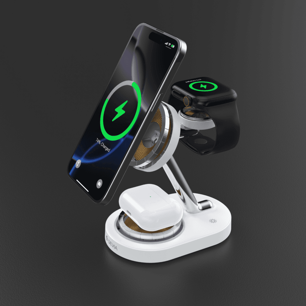 DEVIA Extreme Speed Series 3 In 1 Magnetic Bracket Wireless Charger 5
