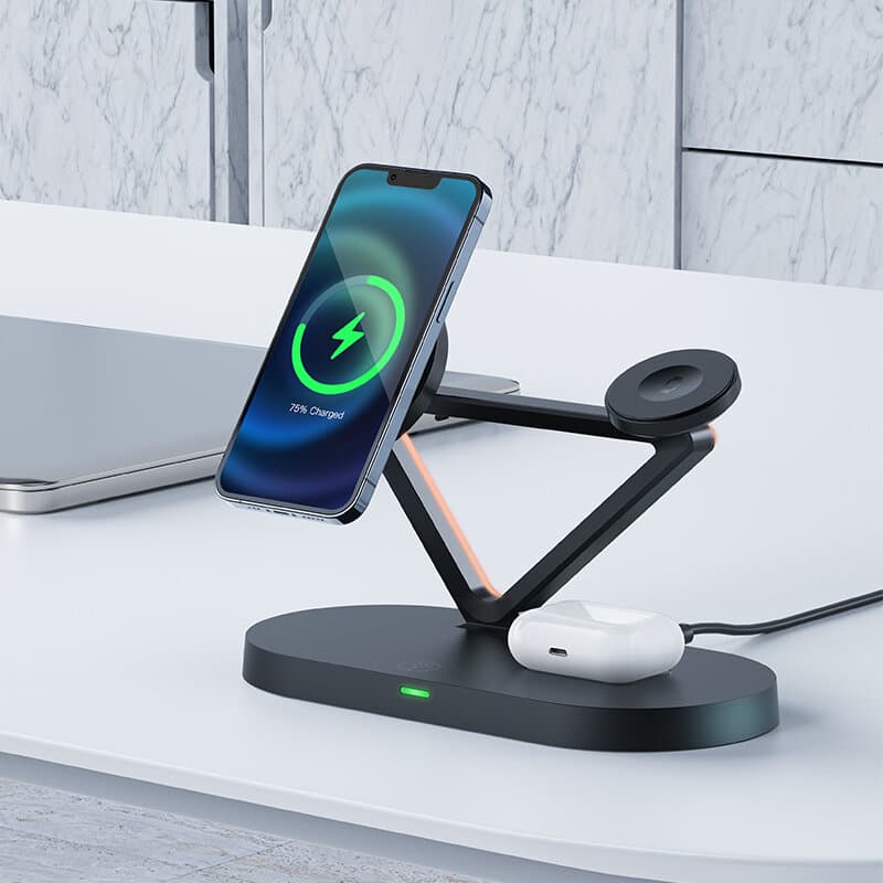 ACEFAST Desktop 3-in-1 wireless charging holder 6