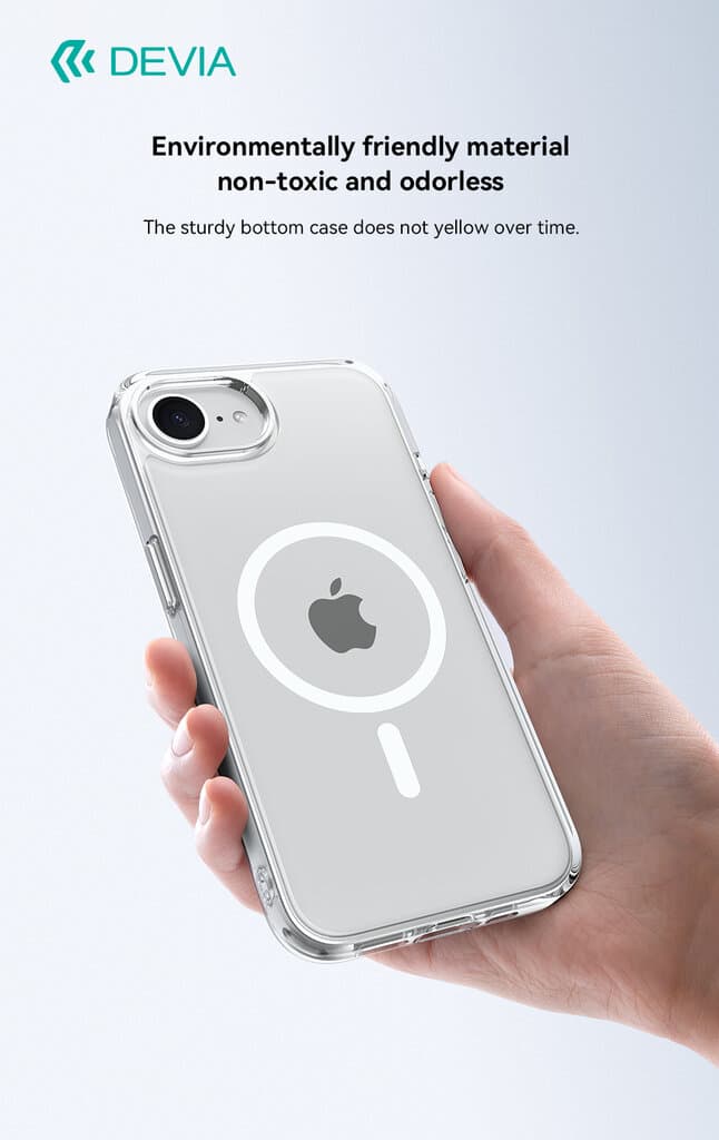 DEVIA Pure Clear Magnetic Shockproof Case - iPhone 16E 5