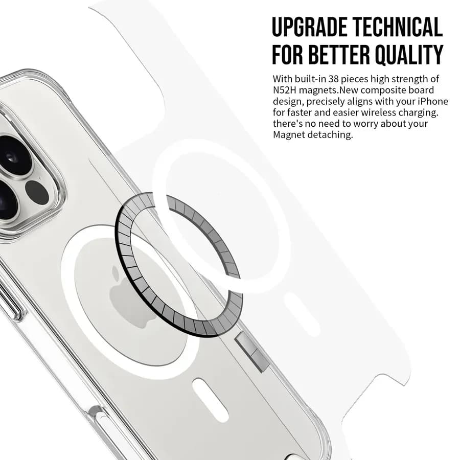 JINYA MagSafe Crystal Protecting Case for iPhone 16 /Plus /Pro /Pro Max - iPhone 16 3