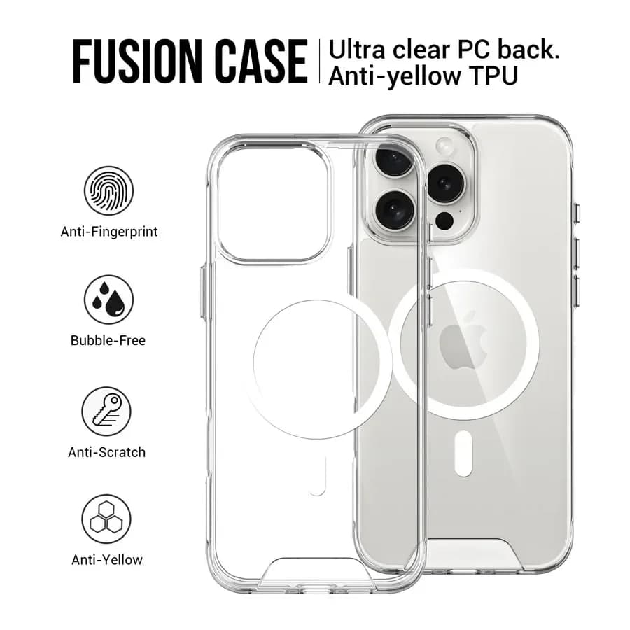 JINYA MagSafe Crystal Protecting Case for iPhone 16 /Plus /Pro /Pro Max - iPhone 16 4